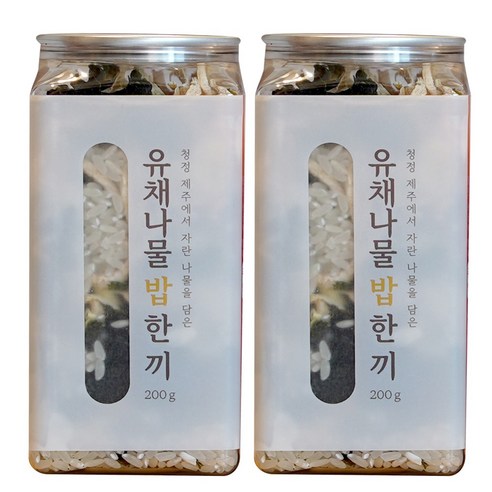 제주산 유채의 풍미와 영양 가득, 식이섬유 풍부한 즉석밥, 캠핑 여행용 밥한끼 잇더밀 유채나물 밥 한끼 (2인기준), 2개, 200g