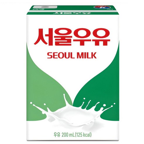서울우유 멸균 흰우유, 200ml, 4개