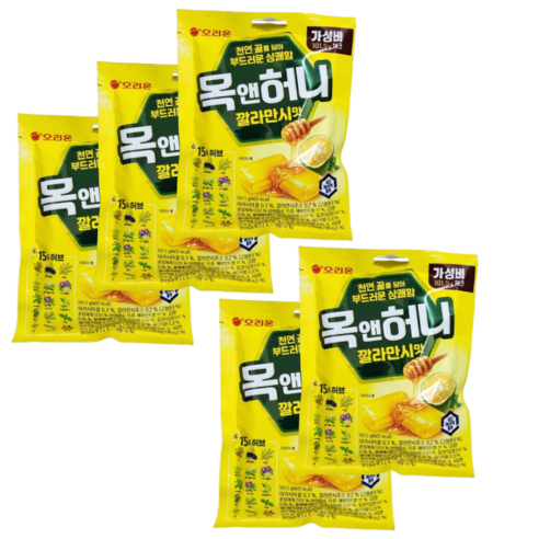 오리온 목앤허니 깔라만시맛 캔디 목상쾌 타임