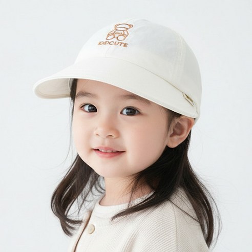 몽실이 베어 스티치 챙모자 유아동 아기 외출 사진촬영