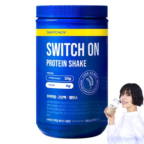 스위치온 단백질 쉐이크 곡물맛 프로틴 파우더 대용량 400g