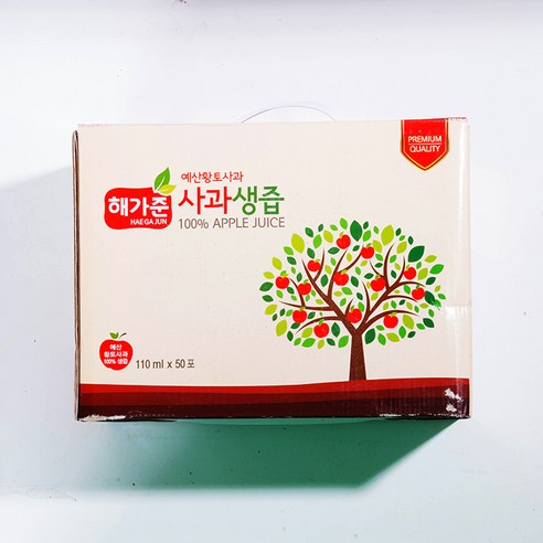 충남 예산사과 NFC 저온착즙 사과생즙 벌크형 110ml, 30포, 110ml
