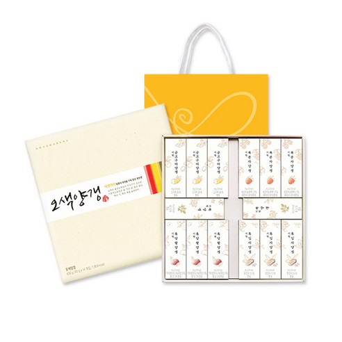 화과방 오색양갱 선물세트 쇼핑백포하, 1세트