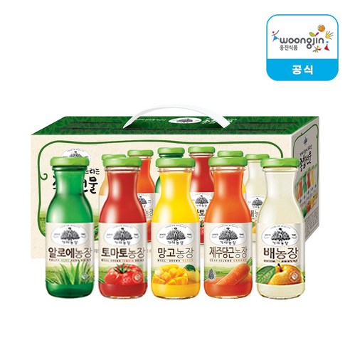 가야농장 주스 6종 종합선물세트, 180ml, 12개