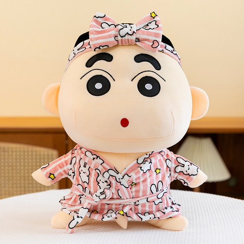 후드티 짱구 인형 파자마 코끼리 짱구 굿즈, 1개, 핑크 파자마, 26cm