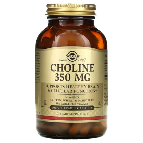 솔가 콜린 350mg 100정 베지캡슐 Solgar Choline 콜린타르타르산염