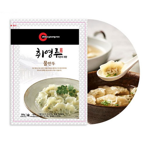 취영루 물만두 350g 2개입 맛있는거 편의점 얇은피 만두 1+1 소맥안주 취영루만두 즉석만두 냉동만두 추천 가성비만두, 350g, 2개