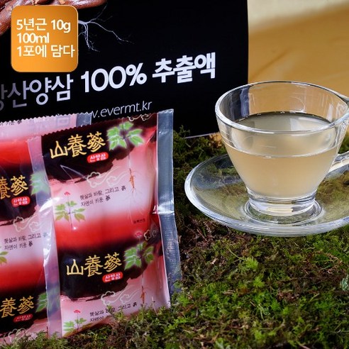 상산재 평창산삼 5년근 산양삼100% 추출액 100ml 30포/60포, 100ml