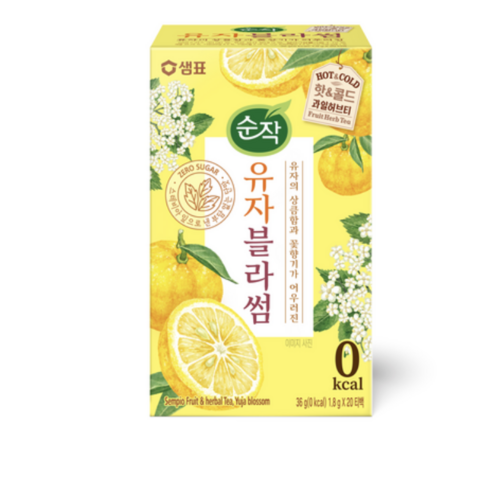 순작 유자블라썸 핫&콜드 과일허브티