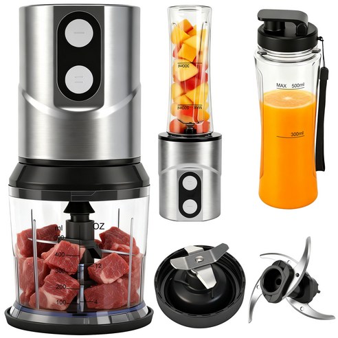 초고속 블렌더 멀티 쵸퍼 전동 다지기 500ML 텀블러 마늘 다지기 고기 갈기 야채 분쇄