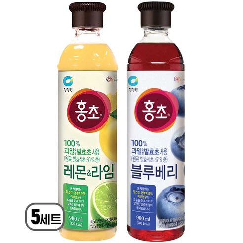 청정원 홍초 레몬라임 + 블루베리