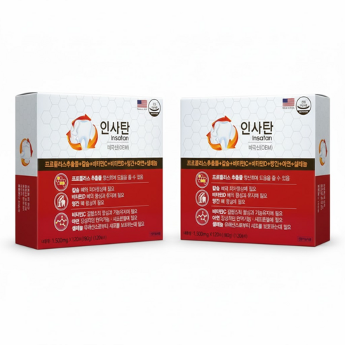경남제약 인사탄 잇몸영양제 치아건강 프로폴리스 칼슘 비타민, 120정, 2개