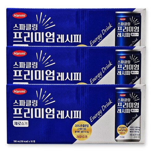한미헬스 사이언스 스파클링 프리미엄 레시피 제로슈가 음료, 30개, 190ml