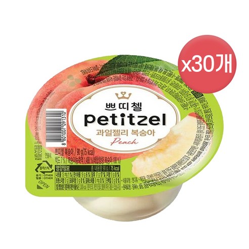 쁘띠첼 과일젤리 복숭아 90g/210g
