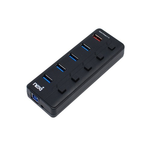 넥시 5포트 유전원 USB3.0 허브 NX-U3005R, NEXI NX779, 1개