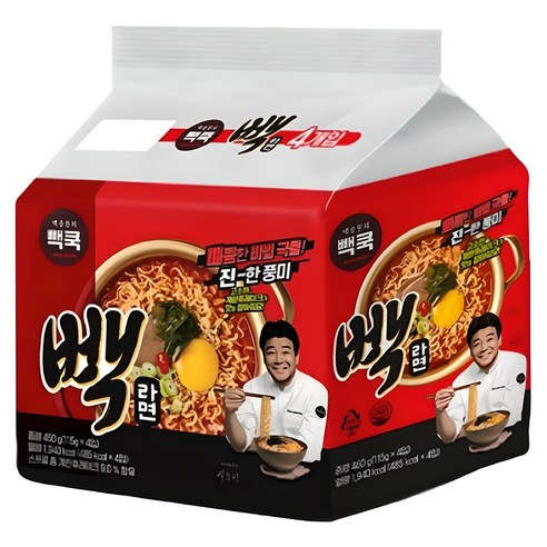 백쿡 빽라면 115g, 4개