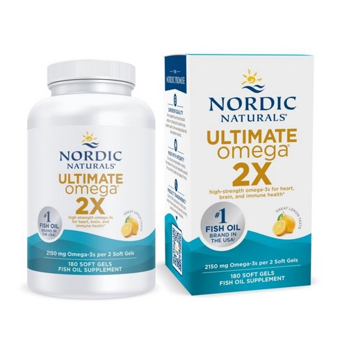 얼티미트 오메가 2X 2150mg 레몬 소프트젤, 180정, 1개