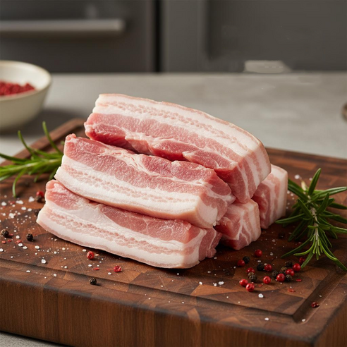 국내산 한돈 삼겹살 보쌈용,수육용 돼지고기 / 촉촉한 수육용 삼겹살, 5개, 600g