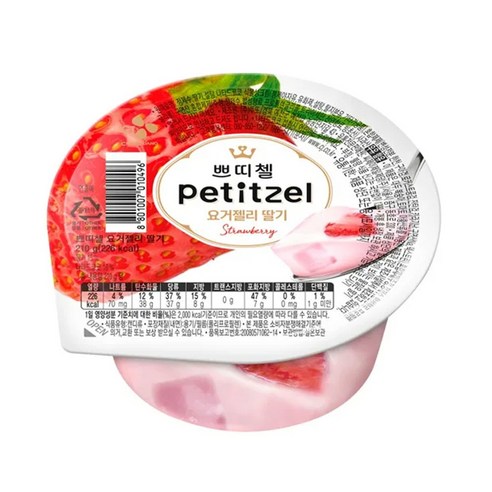 쁘띠첼 요거젤리딸기 냉장젤리, 210g, 12개