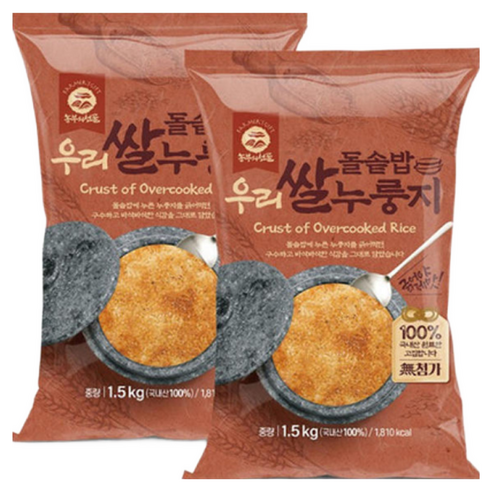 농부의선물 돌솥밥 우리쌀 누룽지 1.5kg 2개