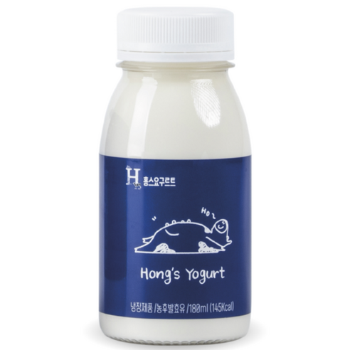 무항생제 인증 1등급 원유 제주 지헌목장 홍스요구르트 오리지널 180mL, 180ml, 10개