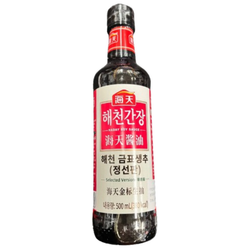해천 금표생추간장 500ml 생추왕, 500ml, 3개