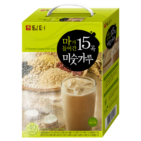 담터 마가들어간15곡 미숫가루 20g 40T 식사대용 검정콩 간편식 곡물