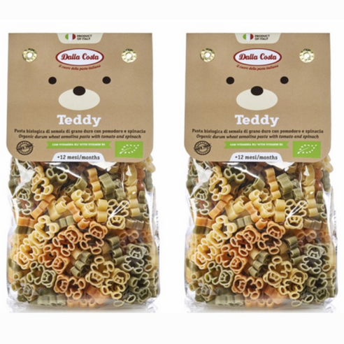 달라코스타 유기농 곰돌이 파스타 200g 2개