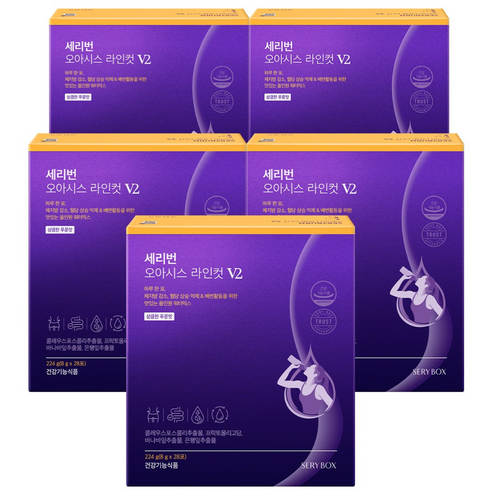 세리박스 세리번 오아시스 라인컷 V2 푸룬맛 28포, 224g, 5개