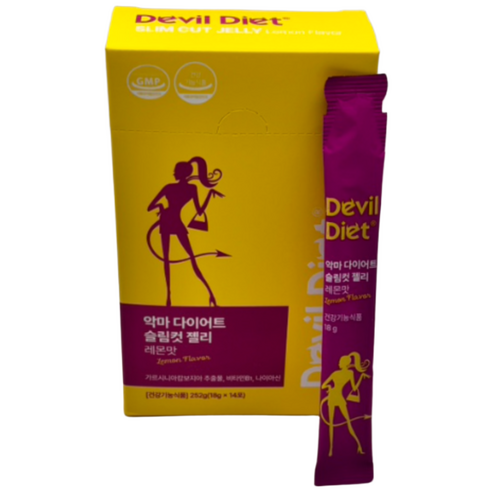 악마다이어트 슬림컷 젤리 레몬맛 14p, 252g, 4개