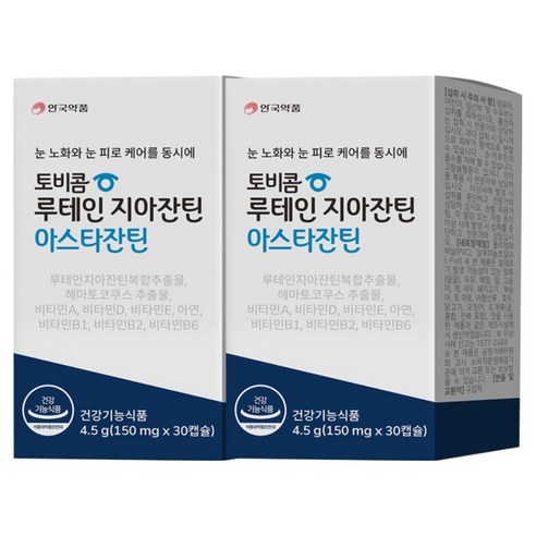 토비콤 루테인자아잔틴 아스타잔틴, 2개, 30정