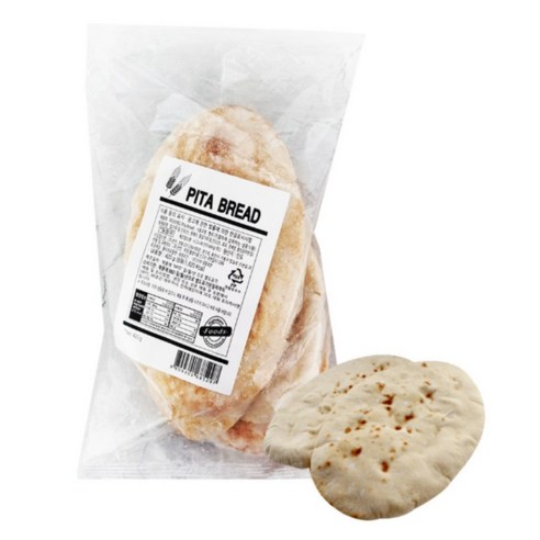 냉동 피타브레드 인도식 화덕빵 포켓빵, 60개, 70g