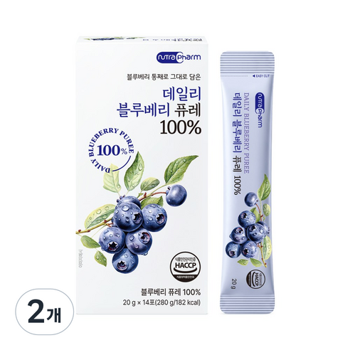 데일리 블루베리 퓨레 100% 14p
