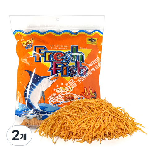 태국 원조 피쉬스낵 대용량 매운맛(핫칠리), 2개, 500g