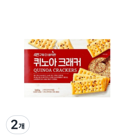4번구워 더 바삭한 퀴노아 크래커, 2개, 340g