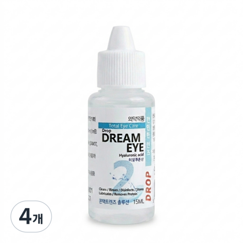 드롭 드림아이 히알루론산 수분 보습 윤활 렌즈습윤제 15ML, 15ml, 4개