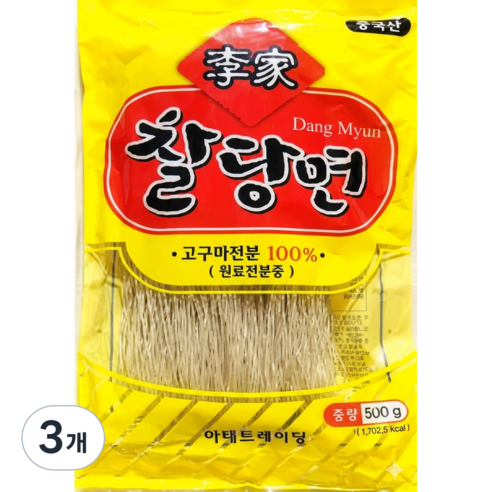 이가당면 찰당면 (잡채용), 5개, 500g