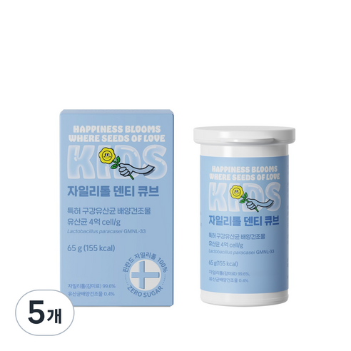 비비드몽타주 키즈 자일리톨 캔디 덴티큐브, 5개, 65g