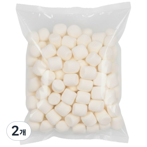 시그니처 화이트 마시멜로 1kg 프리미엄 무색소 대용량, 2개, 1kg