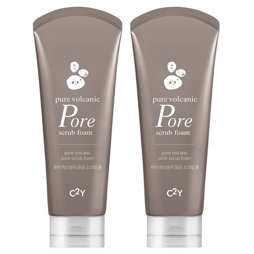 C2Y 퓨어 화산송이 모공 스크럽 폼, 220ml, 2개