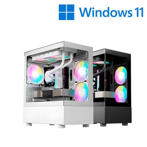 보아스컴퓨터 조립컴퓨터 조립PC 게이밍PC 게임용 컴퓨터 본체 롤 오버워치 피파 배그 배틀그라운드 펠월드 디아블로 데스크탑 고사양PC, 큐빅 화이트, 32GB, 1TB, WIN11 Home, 게임용33번