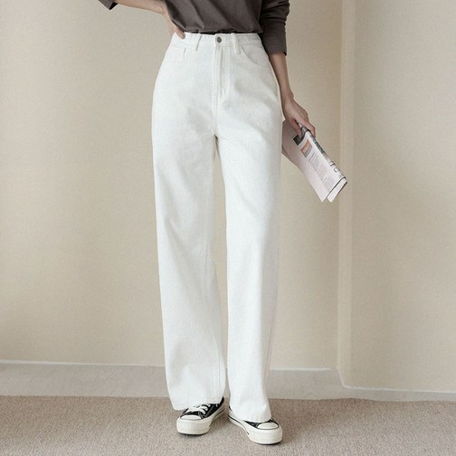 앤드스타일 여성용 숏기본롱 딱맞진 26탄 데일리코튼 인밴딩 와이드 팬츠 264935