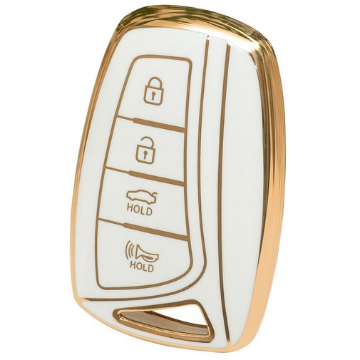 바이어블 현대 호환 신형 3버튼 4버튼 그랜져HG 싼타페DM 제네시스DH 호환 자동차 tpu 스마트키 케이스 키홀더