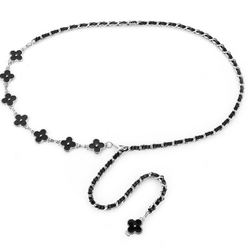 체인벨트 레이어드 체인스타일 원피스 코디벨트