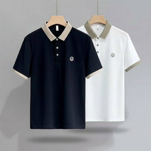 UPPERCUT 남성 PK 반팔 카라티 2장세트 냉감 통기성 여름 빅사이즈 골프 티셔츠 남녀공용