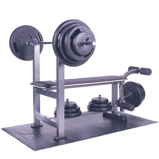 포스스포츠 포스레그벤치프레스 블랙원판세트