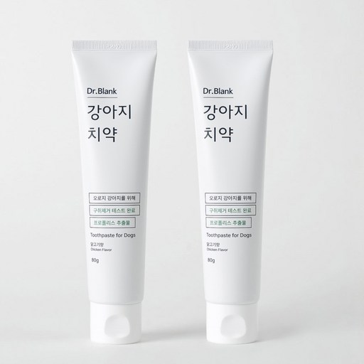 닥터블랭크 강아지 바르는 치약 닭고기맛, 80g, 2개