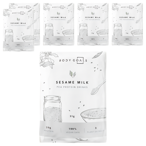 BODY GOALS 豌豆蛋白飲 芝麻歐蕾, 31g, 6包
