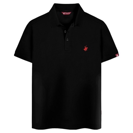 BEVERLY HILLS POLO CLUB 比佛利保羅 男女通用 涼感 透氣 標準 Cool Ever 短袖Polo衫 CPW0T01, 黑色