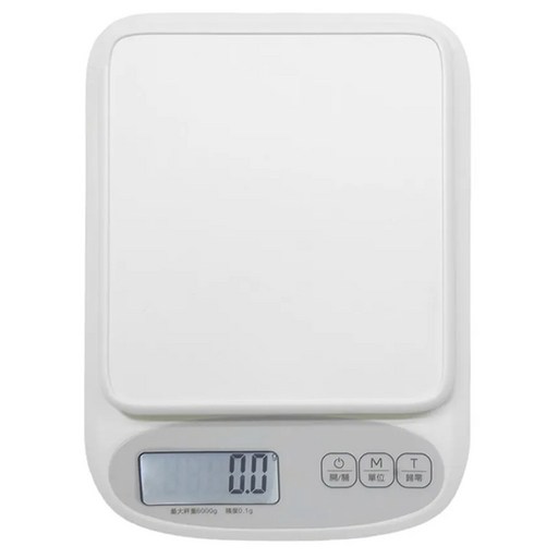 家庭用廚房防水電子秤 繁體中文 USB充電款 K567 奶霜白, CAES0040UWT, 1個